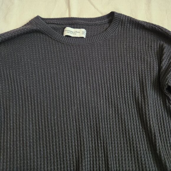 Abercrombie Cozy Long-Sleeve Waffle Crew Top - XXS - Picture 3 of 9